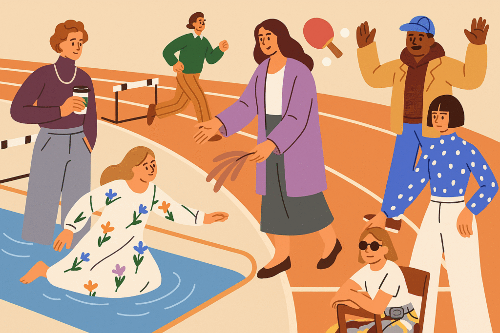 W żałolimpiadzie każdy biegnie w innym kierunku