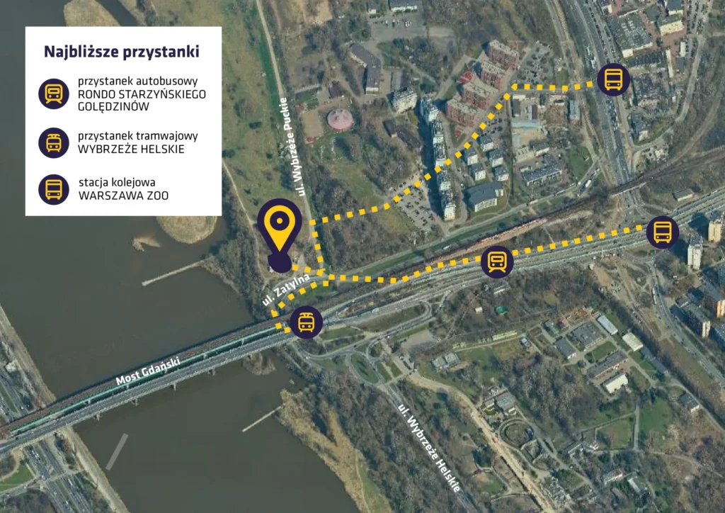 Mapka dojazdu do Pawilonu Kamień